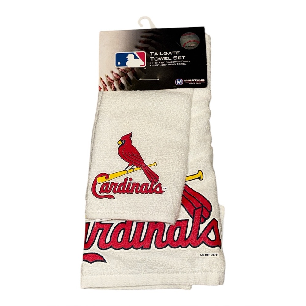 NEW St. Louis Cardinals Baseball McArthur Tailgate White Towel Set
